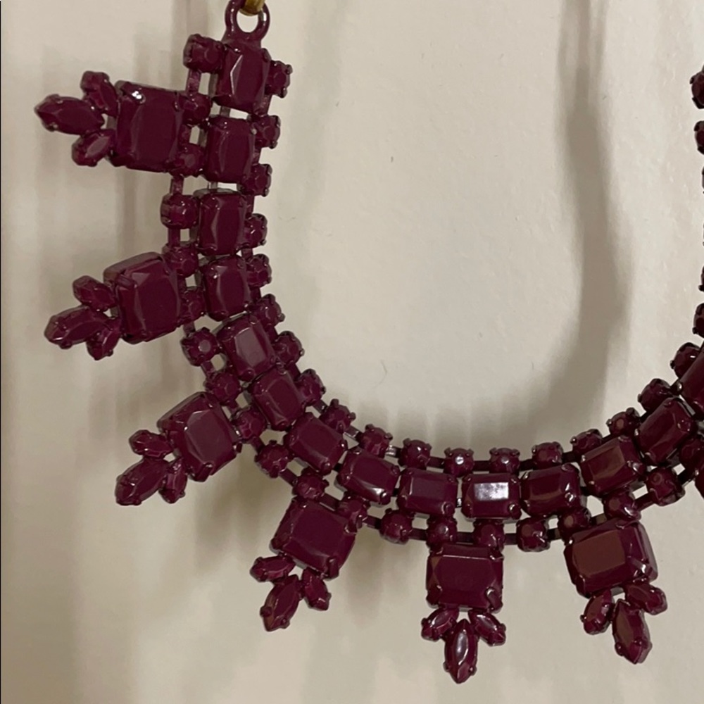 Maroon statement necklace